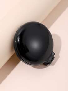 1 pieza Cepillo de pelo multifuncional con aguja de color negro, 1 pieza Espejo plegable clásico redondo de plástico portátil 2 en 1 para uso en húmedo y seco, apto para todo tipo de cabello, cepillo de pelo/peine - Negro - Ver 2