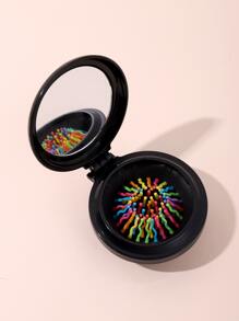 1 pieza Cepillo de pelo multifuncional con aguja de color negro, 1 pieza Espejo plegable clásico redondo de plástico portátil 2 en 1 para uso en húmedo y seco, apto para todo tipo de cabello, cepillo de pelo/peine - Negro - Ver 3