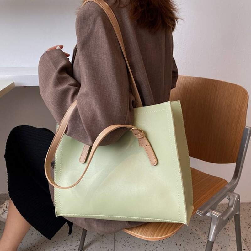 

Two Tone Tote Bag, Green