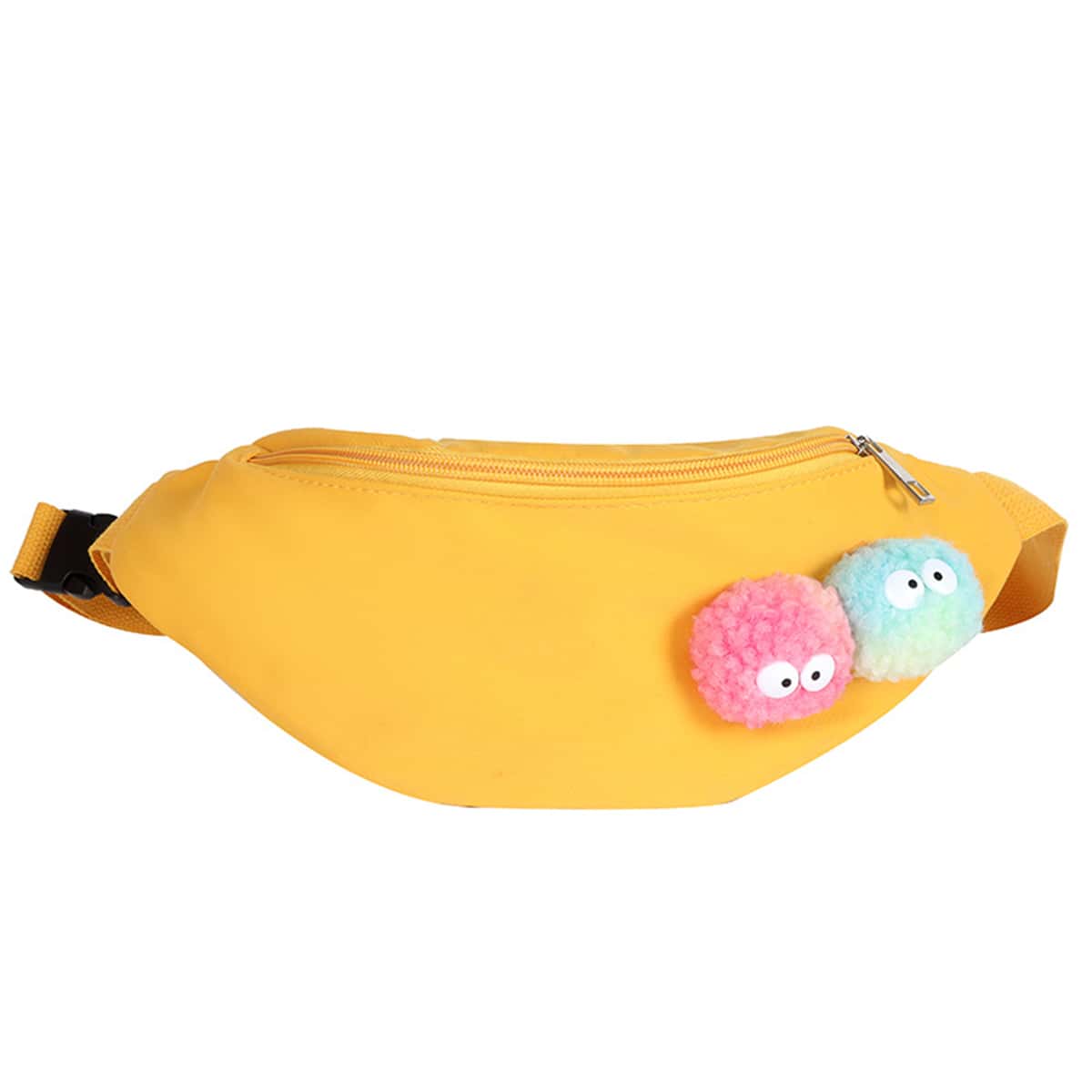 

Pom Pom Decor Fanny Pack, Yellow