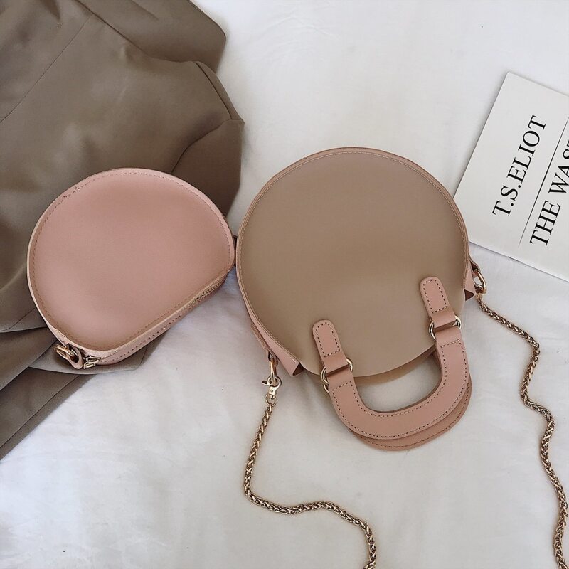 

1pc Minimalist Satchel Bag & 1pc Crossbody Bag, Pink