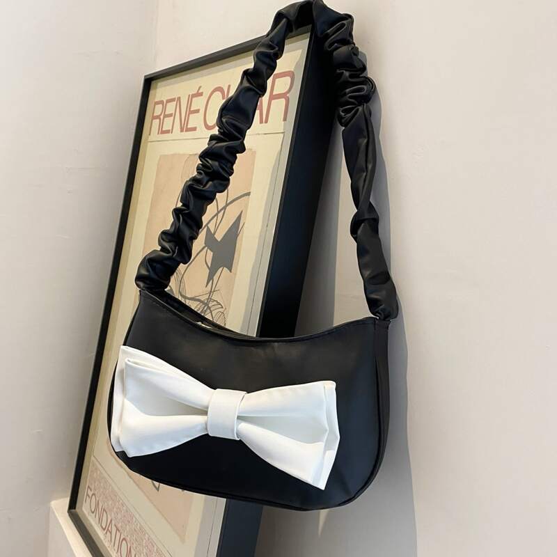 

Bow Decor Shoulder Bag, Black