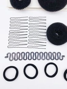 28pcs Hair Braid Tool Set - Black - View 3