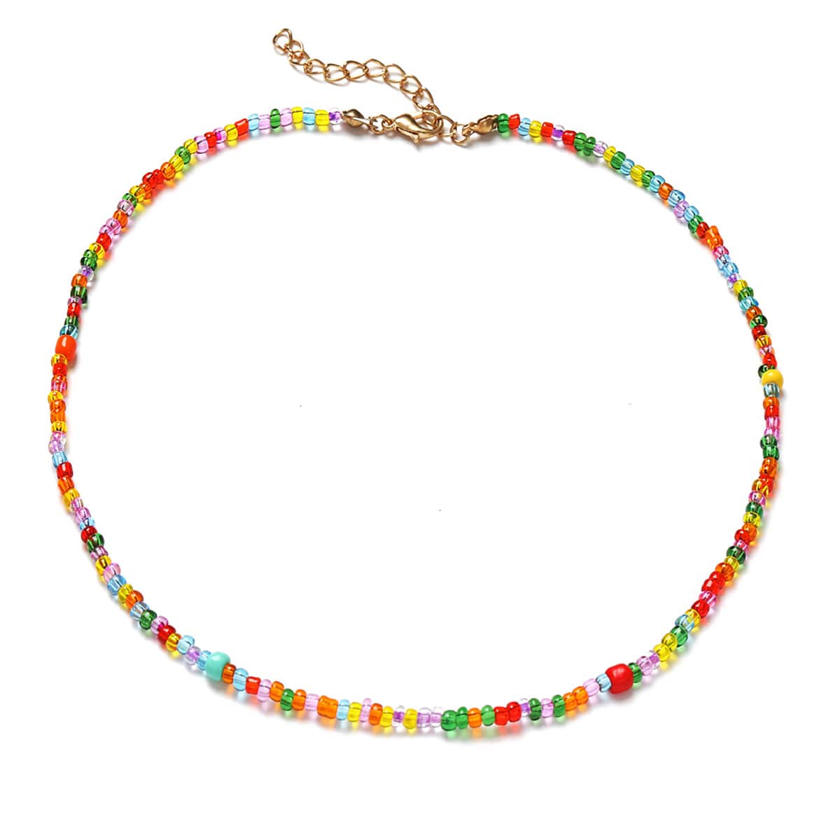 

Colorful Beaded Necklace, Multicolor