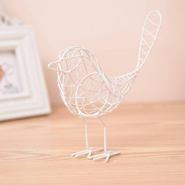 

1pc Bird Shaped Art Decoration, White