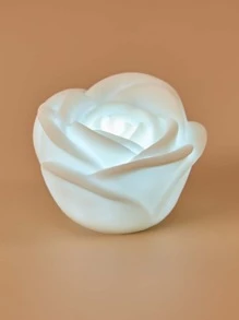 6 piezas de flores de rosa iluminadas con LED, rosas decorativas de ambiente. Decoración de proposición, decoración de hogar, decoración de mesa, decoración de habitación, decoración de fiestas. - Blanco - Ver 6