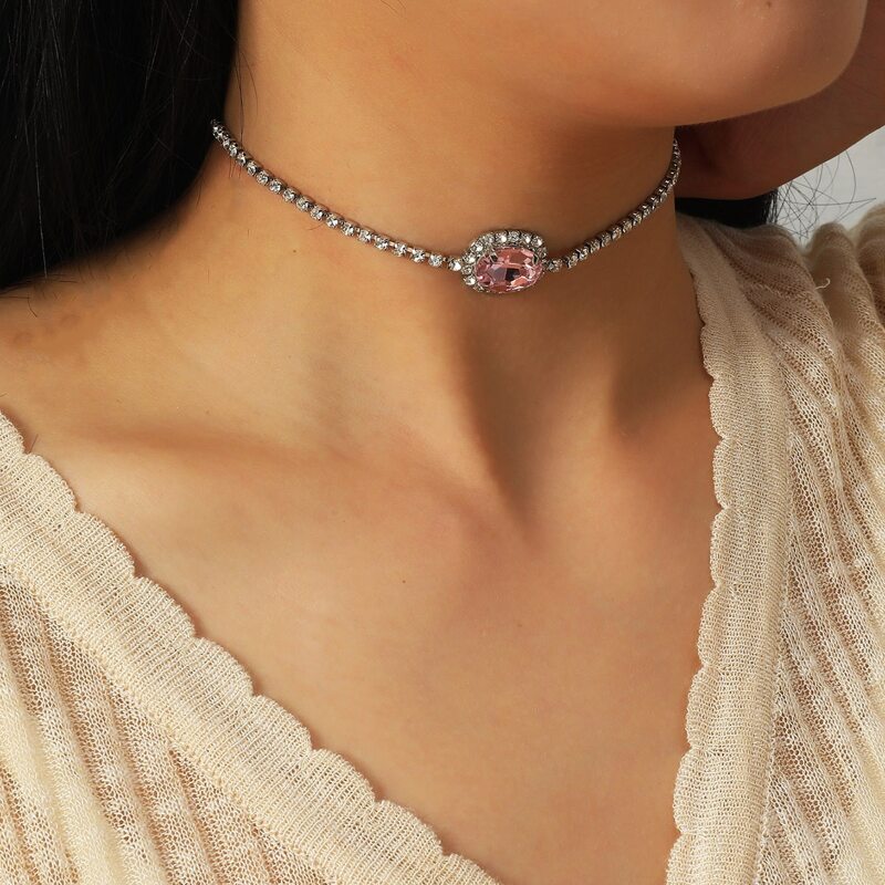 

Crystal Decor Necklace, Multicolor