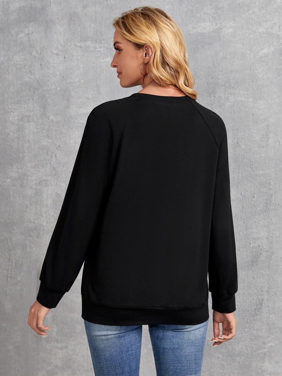 Letter Graphic Raglan Sleeve Sweatshirt