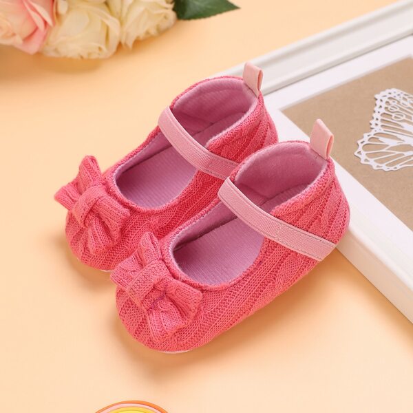 

Baby Minimalist Bow Decor Flats, Pink