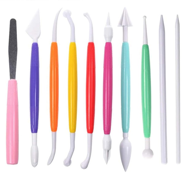 

10pcs Plastic Sculpting Tool, Multicolor