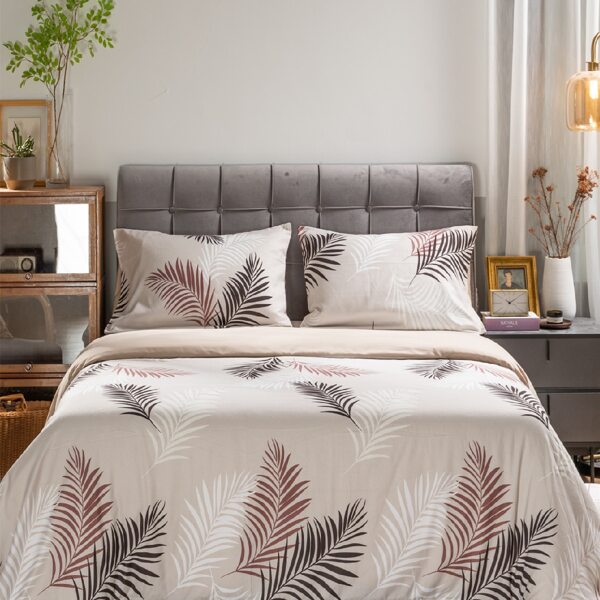 

Leaf Print Glow Duvet Cover Set Without Filler, Multicolor