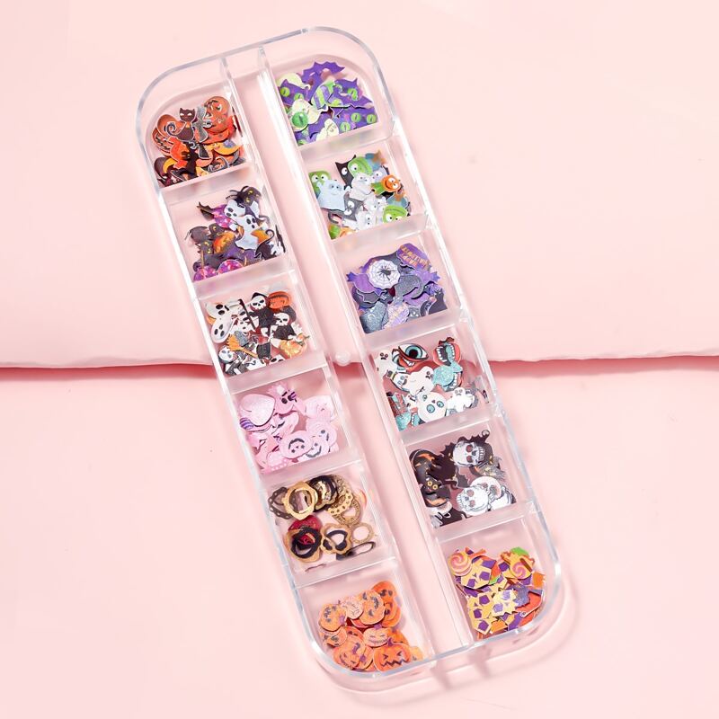 

1box Halloween Nail Art Decoration, Multicolor
