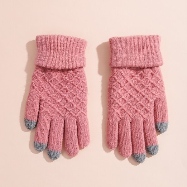 

Two Tone Gloves, Pink