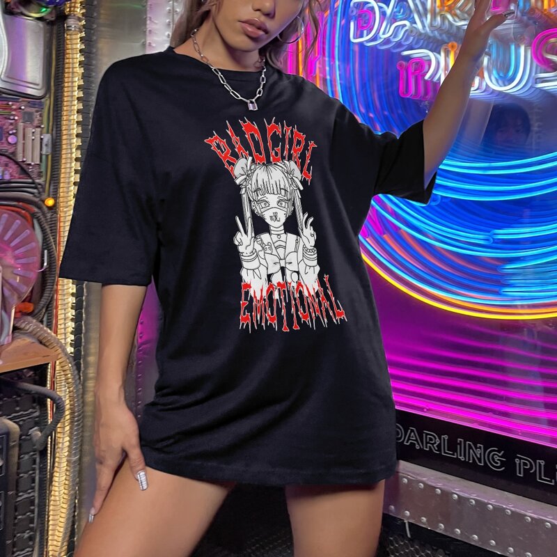 

Figure & Letter Graphic Tee, Black