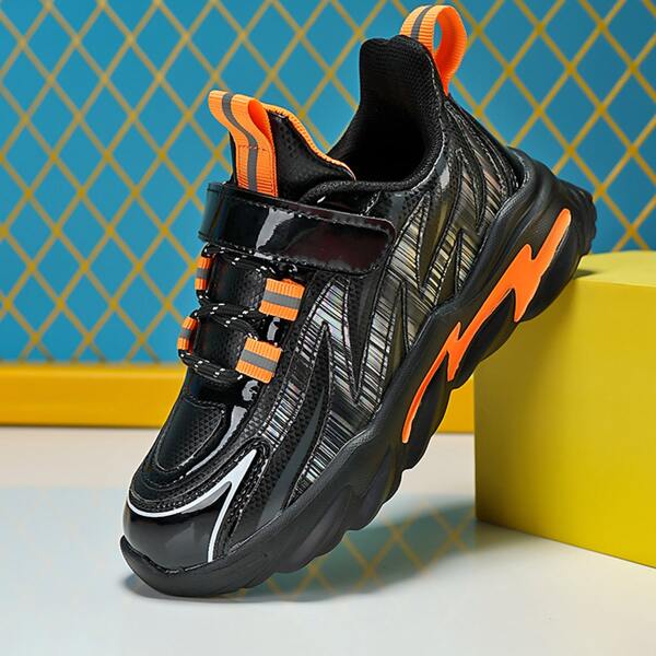 

Boys Colorblock Graphic Sneakers, Black