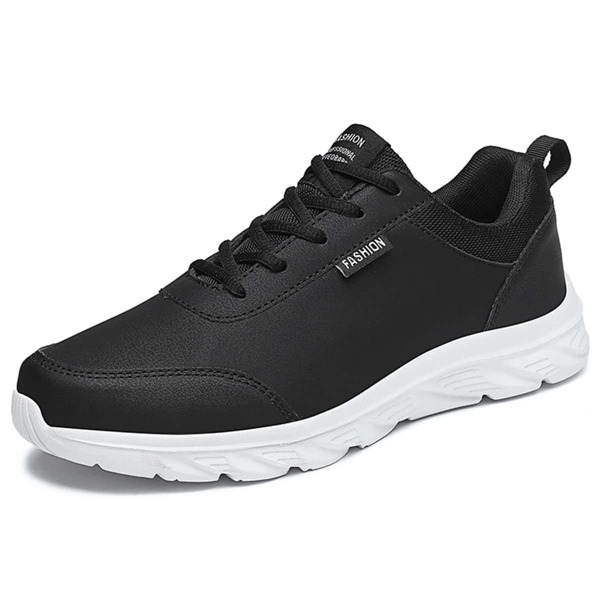 

Men Minimalist Lace-up Front Running Shoes, Black