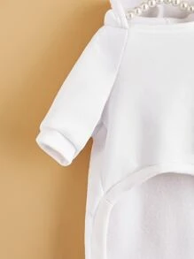 1件白色寵物狗印有英文印花的衣服,適用於泰迪,比熊,雪那瑞,二腿,防脫毛,暖和的帽t恤,適用於秋/冬季 - 白色 - 查看 4