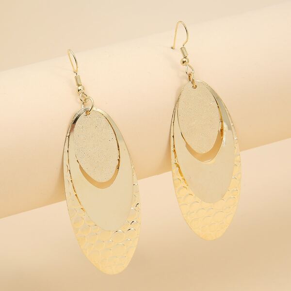 

Geo Decor Drop Earrings, Gold