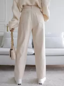 DAZY 斜口袋直筒牛仔褲