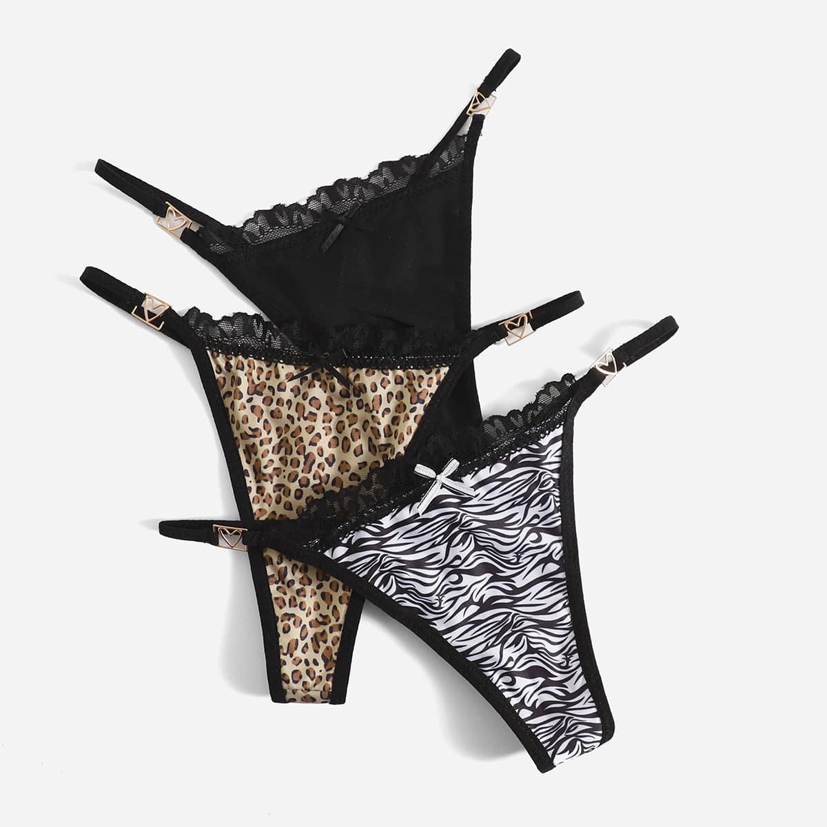 

3pack Leopard Panty Set, Multicolor