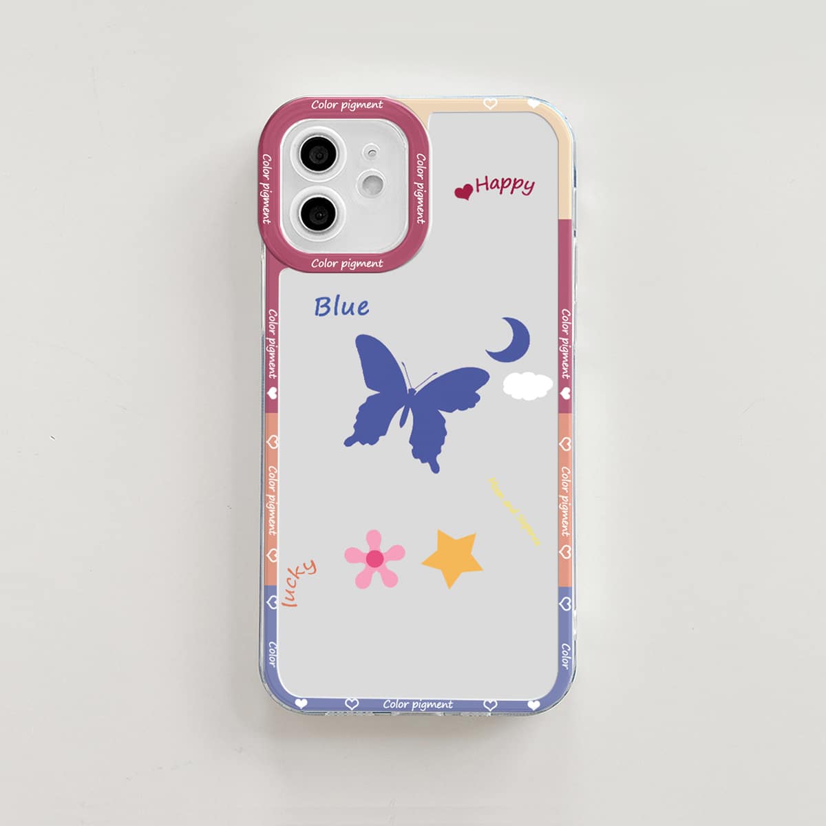 

Butterfly Pattern Phone Case, Clear