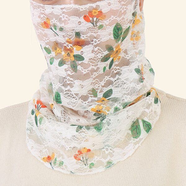 

Flower Print Infinity Scarf, Multicolor