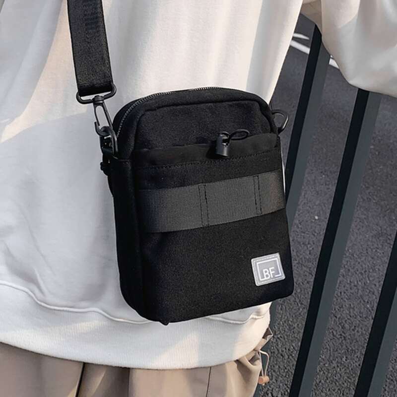

Guys Drawstring Detail Crossbody Bag, Black