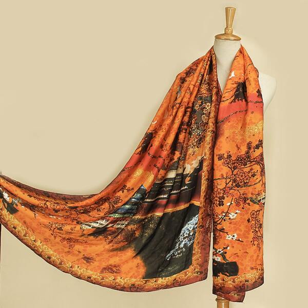 

Flower Print Scarf, Multicolor