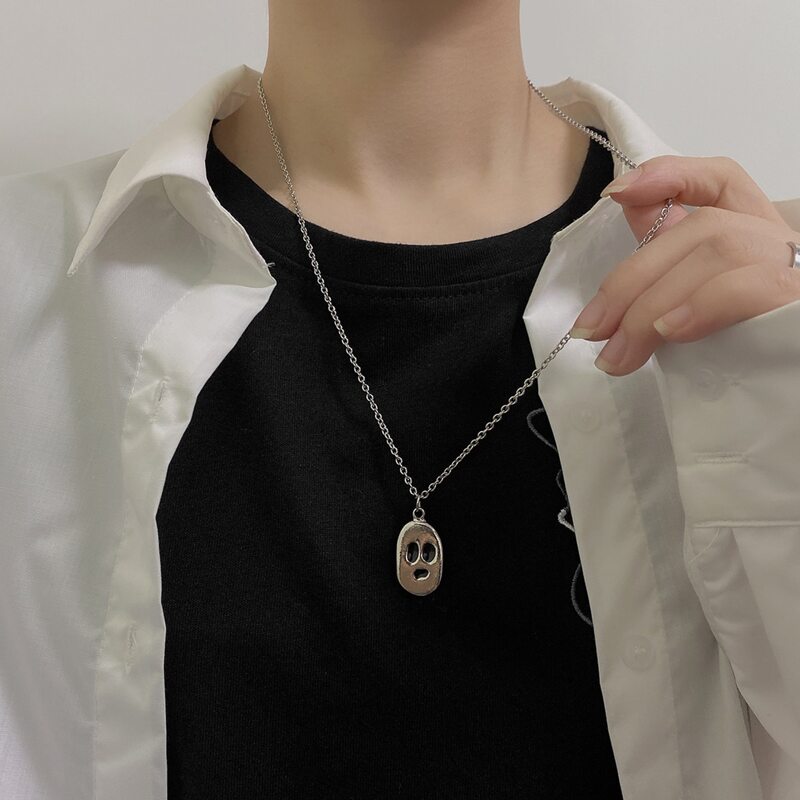 

Ghost Decor Chain Necklace, Silver