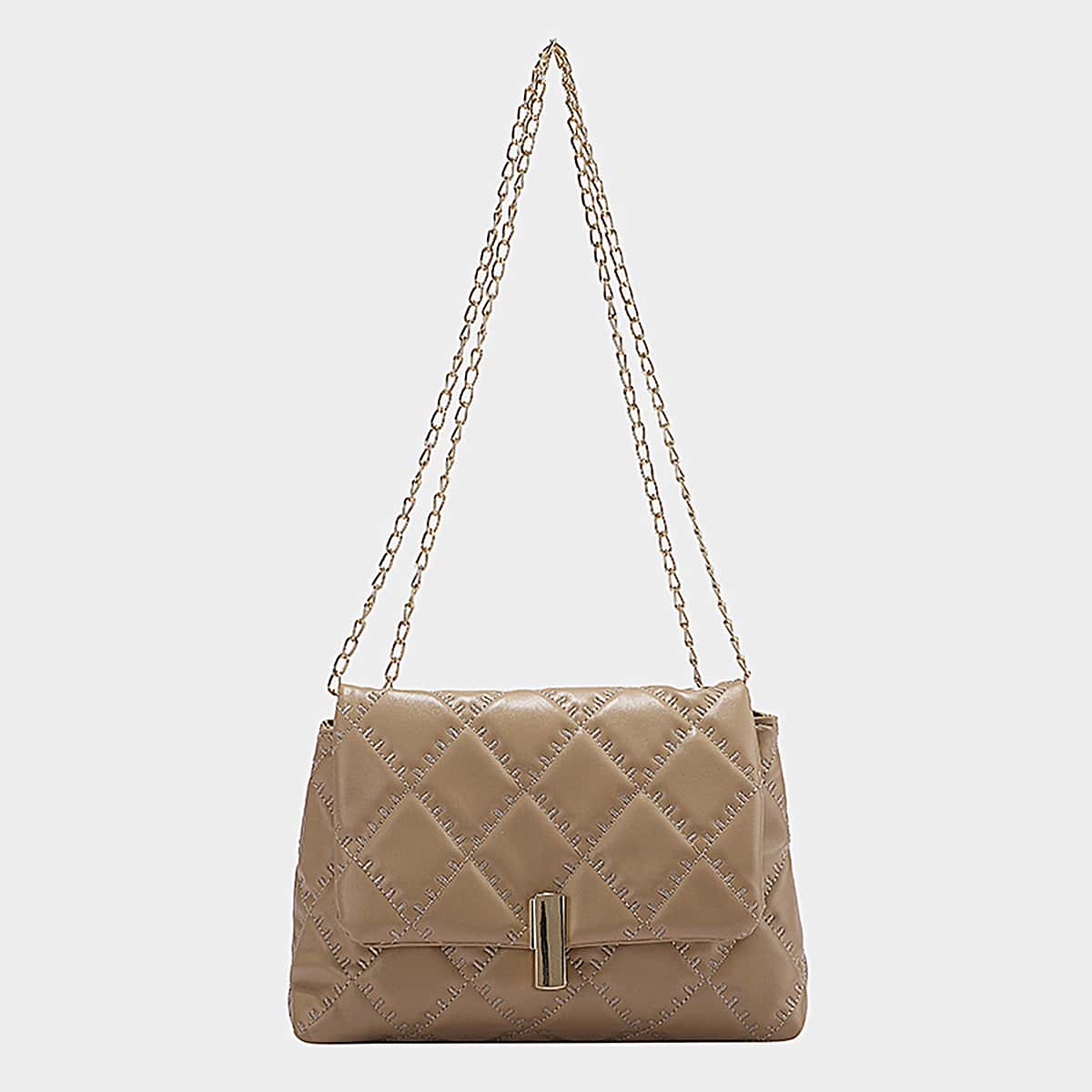 

Minimalist Flap Shoulder Bag, Khaki