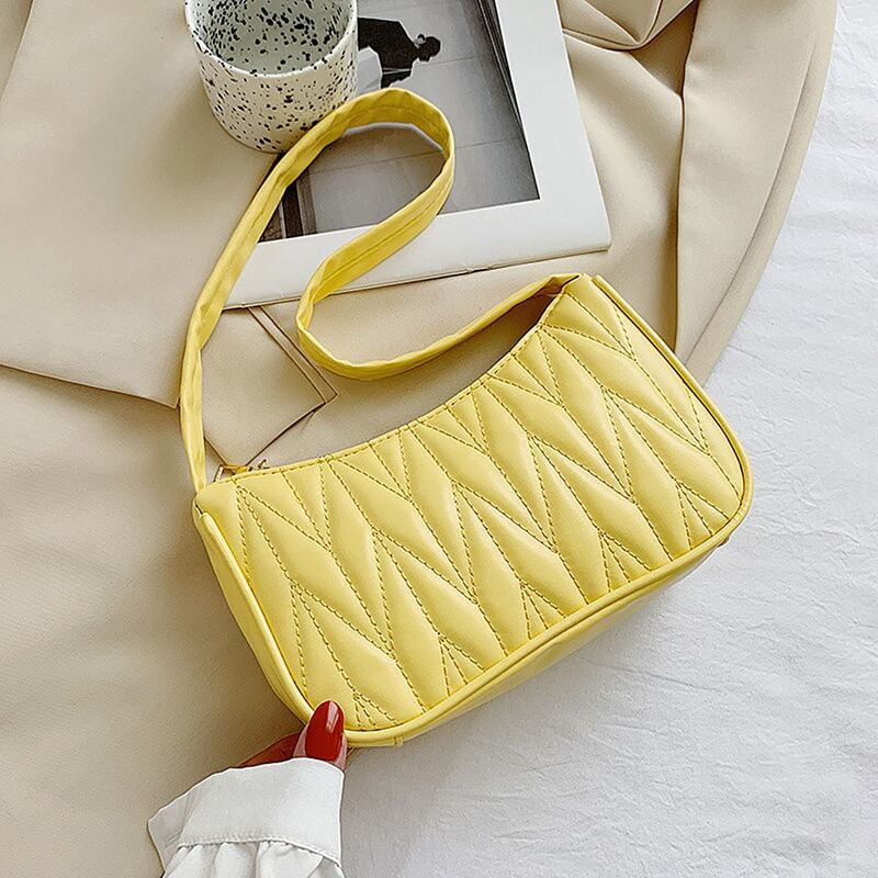 

Quilted Shoulder Bag, Yellow