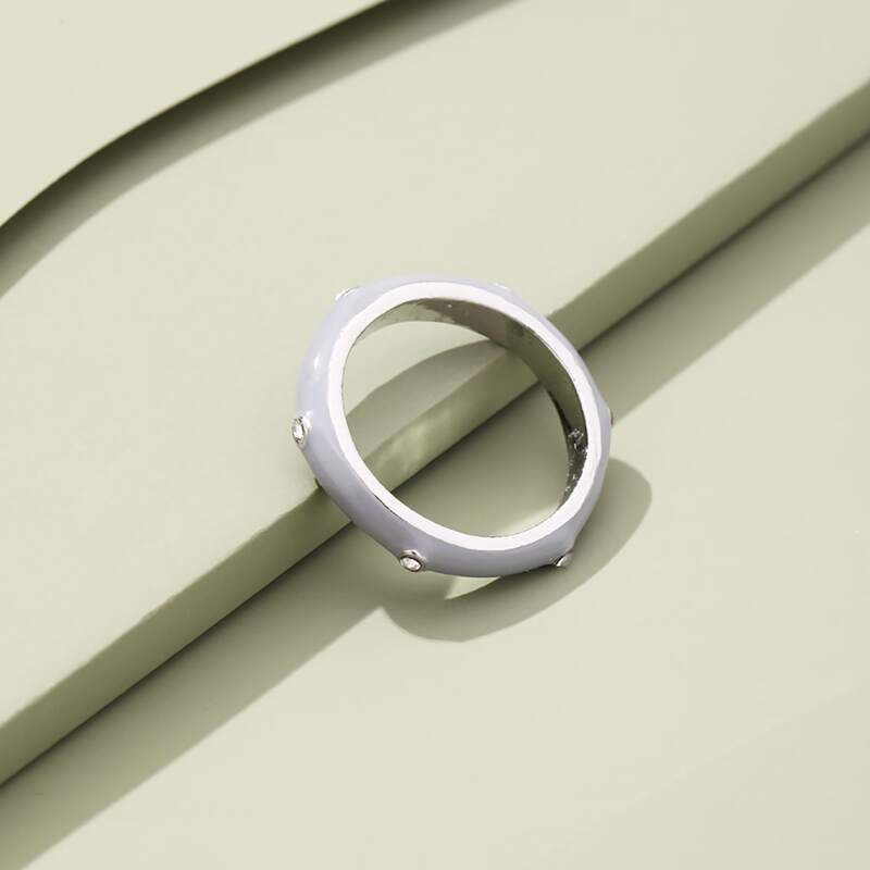 

Rhinestone Decor Ring, Grey