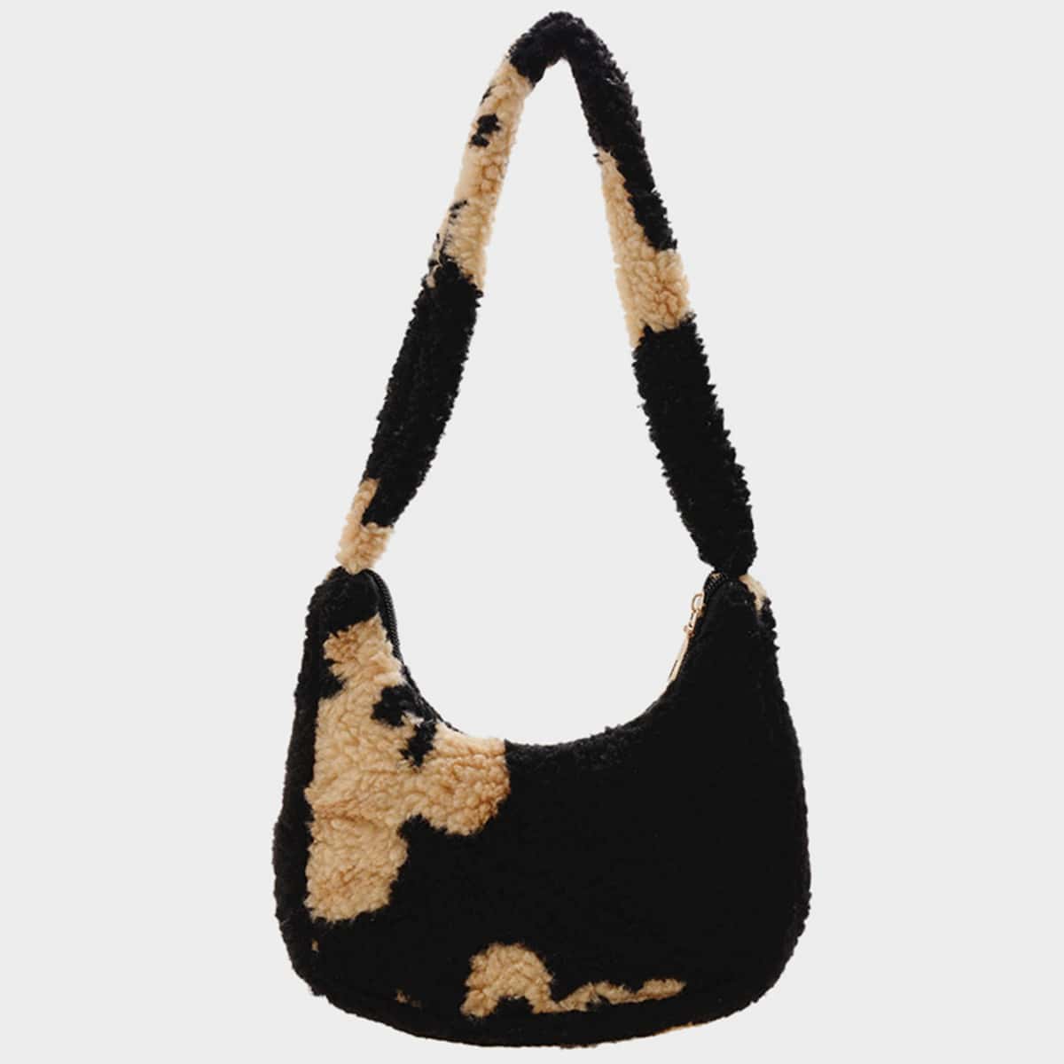 

Fluffy Shoulder Bag, Black