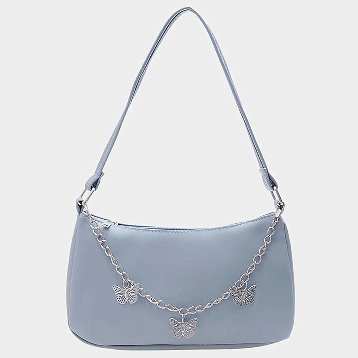 

Butterfly Decor Shoulder Bag, Blue