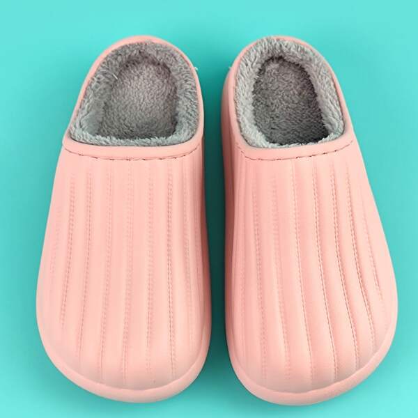 

Minimalist Textured Home Slippers, Pink