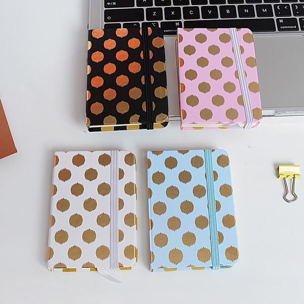 

1pc Polka Dot Pattern Cover Random Notebook, Multicolor