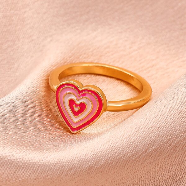 

Heart Decor Ring, Multicolor