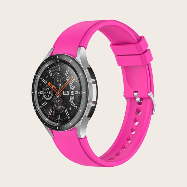 

Plain Silicone Watchband For Samsung, Hot pink