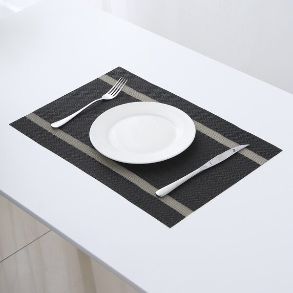 

1pc Color Block Placemat, Black
