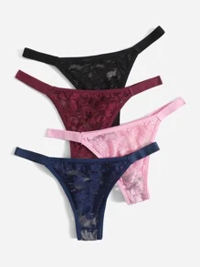 4 gói Ren Bộ quần lót Đồ lót - Nhiều màu - Xem 2
