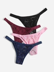 4 gói Ren Bộ quần lót Đồ lót - Nhiều màu - Xem 3