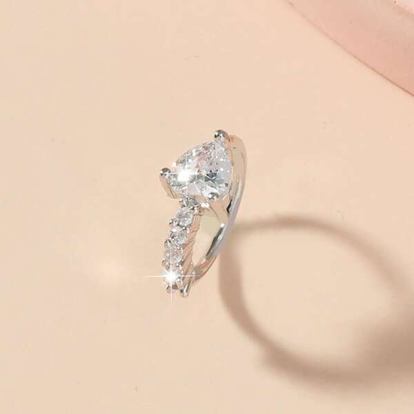

Zircon Decor Nose Ring, Silver