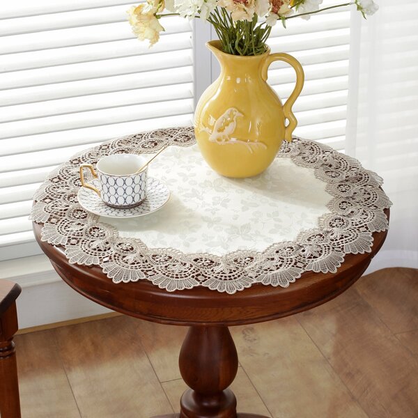 

1pc Jacquard Design Tablecloth, Multicolor