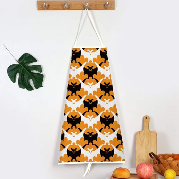 

Halloween Bat Print Apron, Multicolor