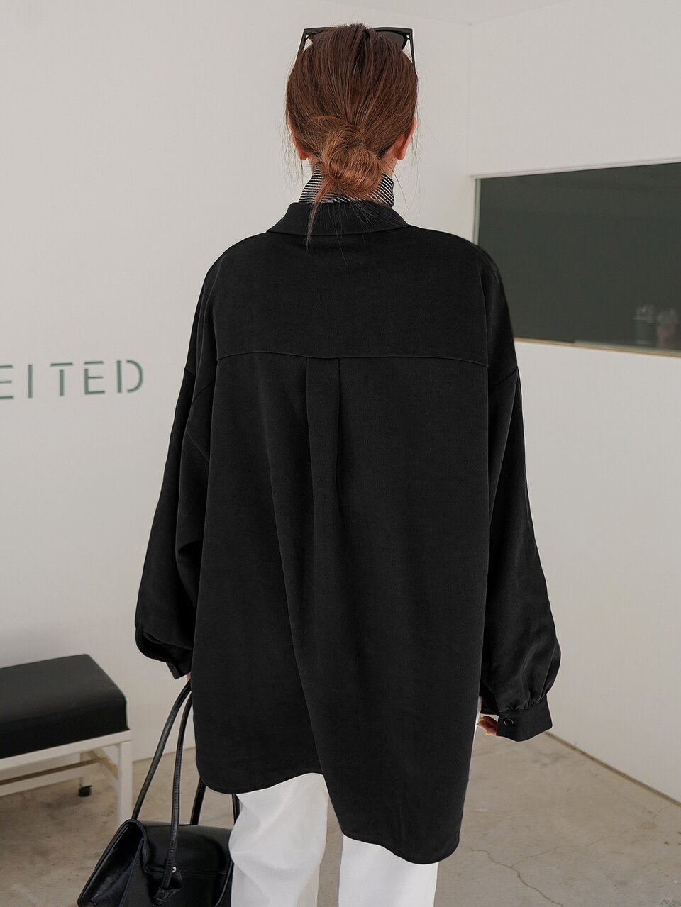 Drop Shoulder Pocket Patched Blouse,Long Sleeve Tops,Fall Clothes