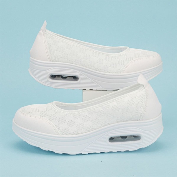 

Two Tone Slip On Sneakers, White