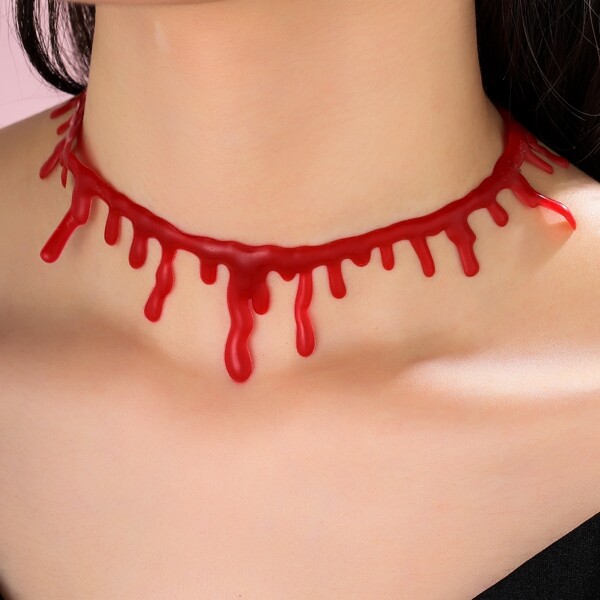 

1pc Creative Necklace, Red