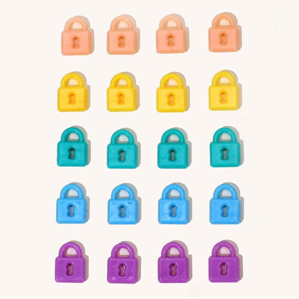 

150pcs Lock DIY Jewelry Accessory, Multicolor