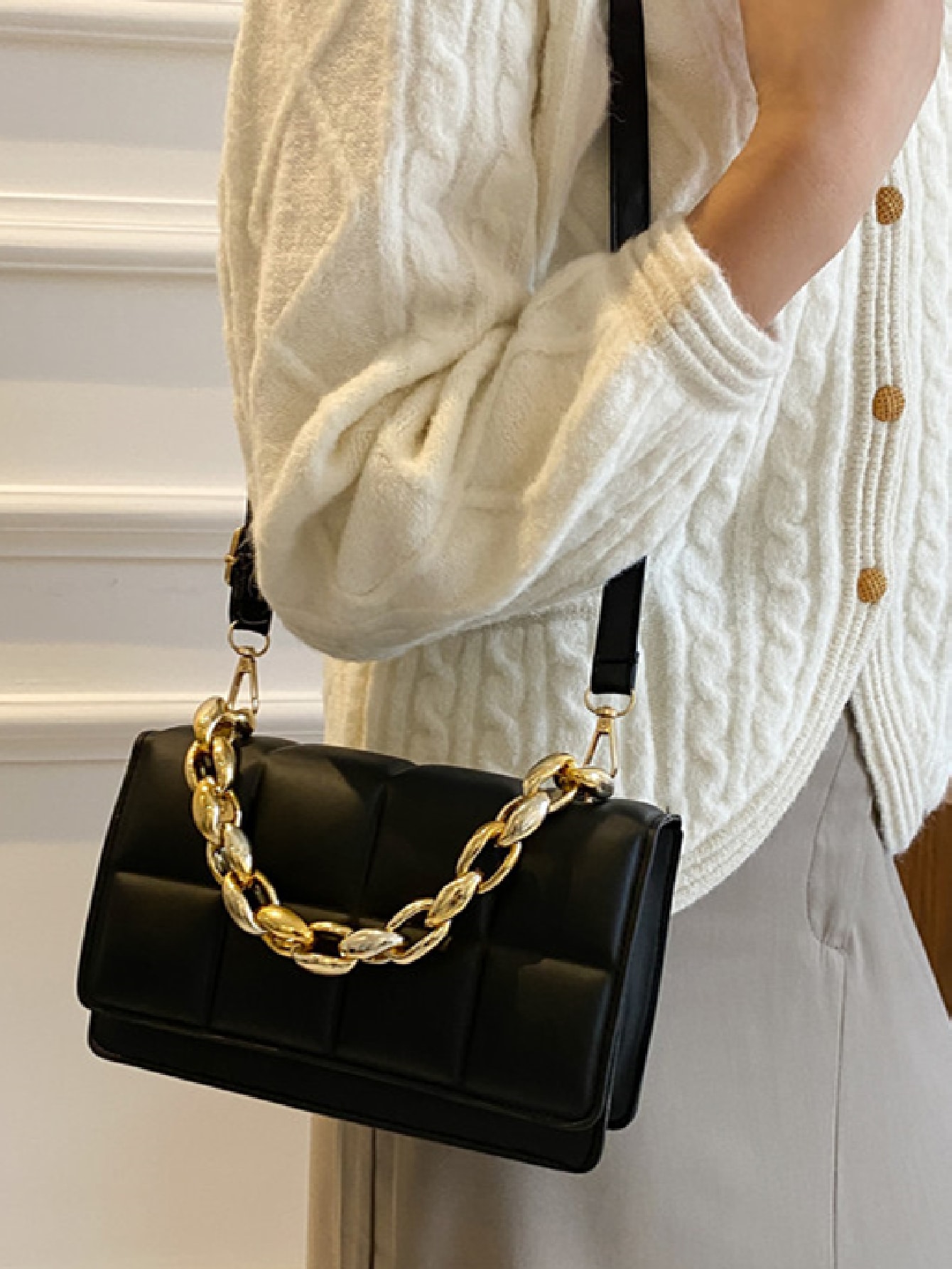 ¿¿Es Esto Lo Nuevo de Bolso cartera de asa con cadena con solapa ?? | ROMWE