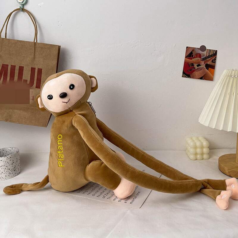 

Monkey Shaped Crossbody Bag, Khaki